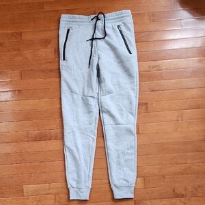 Rue21 Gray Track Pants with Drawstring Waist and Ribbed Cuffs